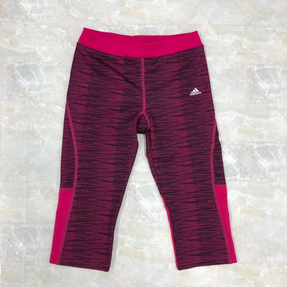 Adidas Girls Pink Capris Size 10-12 - Picture 1 of 5